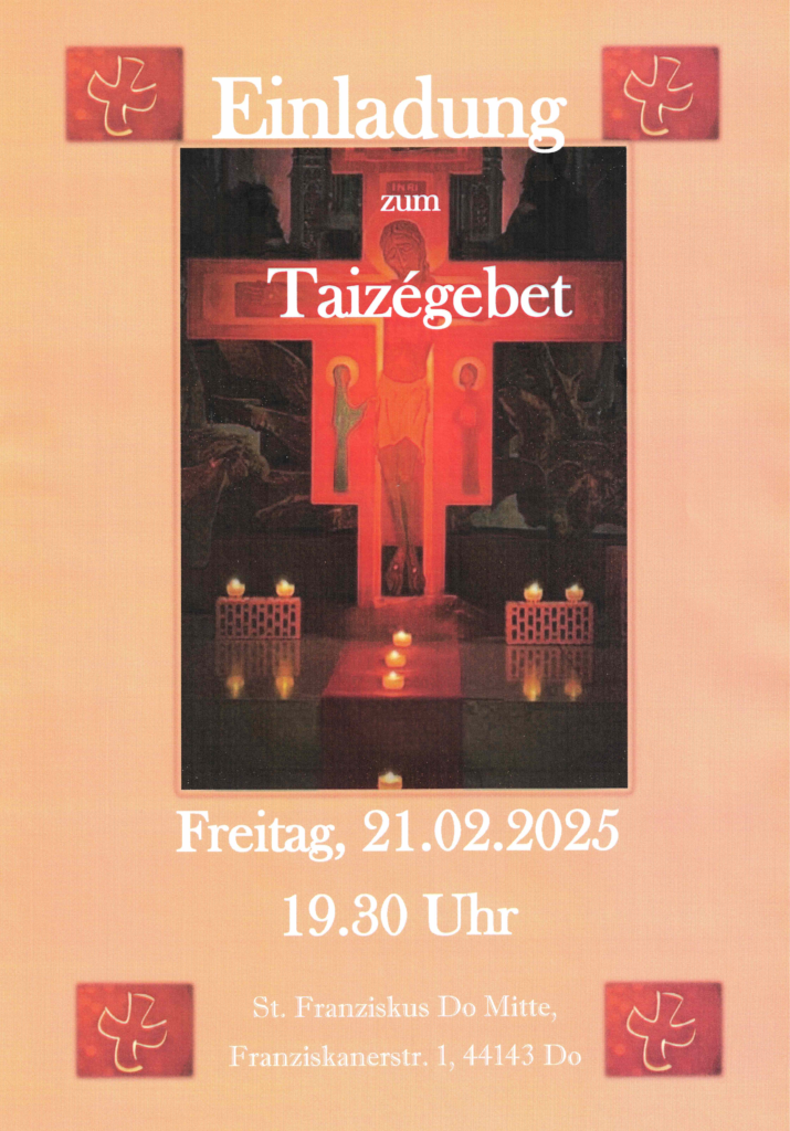 Freitag, 21.02.2025
19:30 Uhr
St. Franziskus Dortmund-Mitte